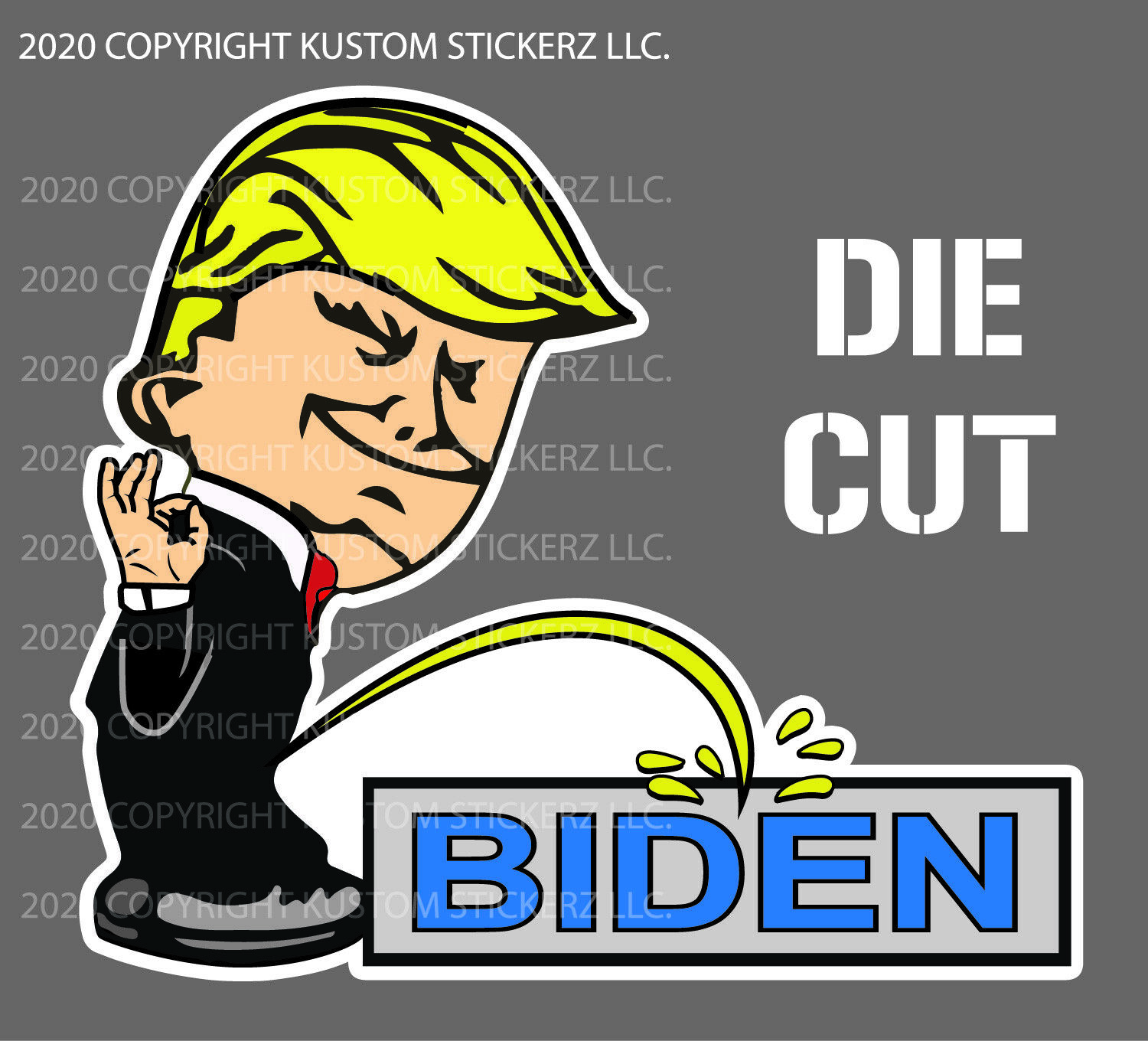2020 Donald Trump Calvin Pee Decal Bumper Sticker Anti-biden - 4" Uv Resistant