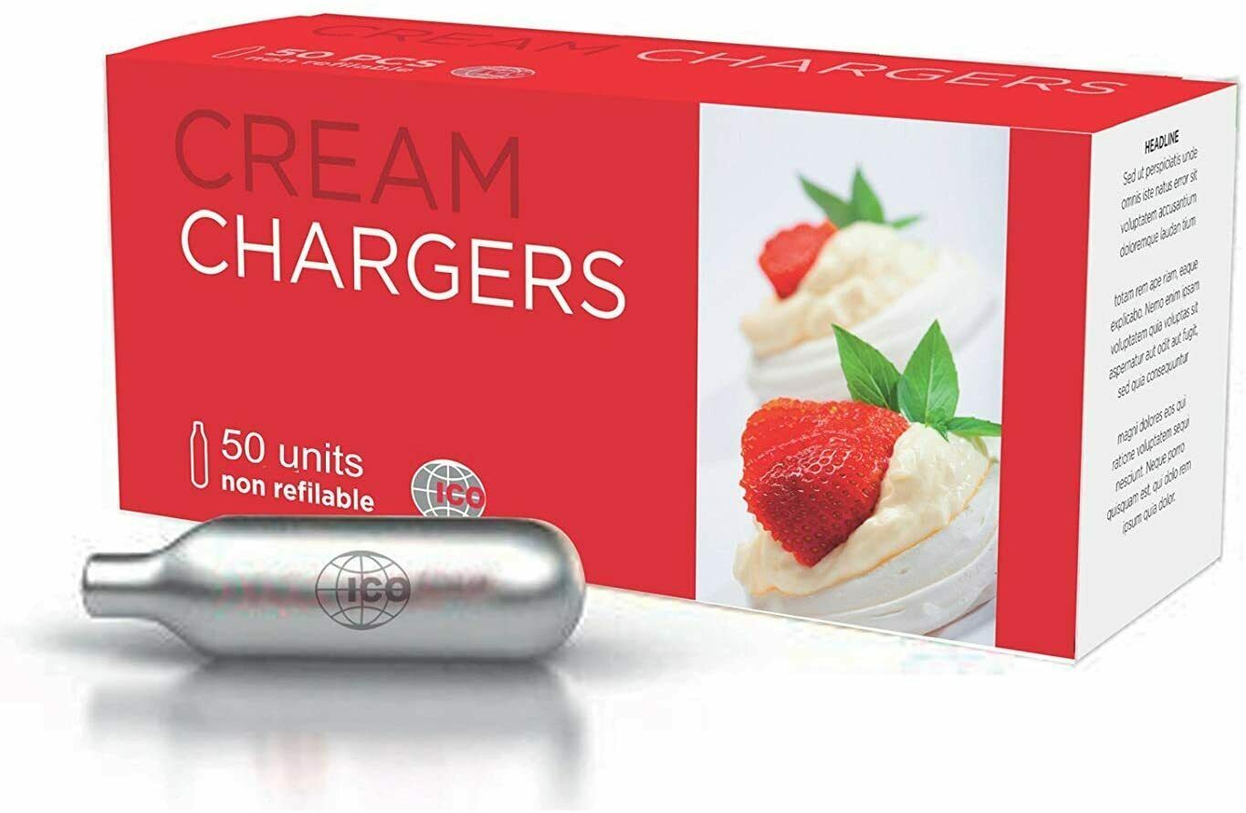 150 Whip Cream Chargers Whipped 8g N Pro Euro Free Shipping  3 Boxes Of 50 Ico