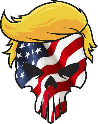 Trump 2020 Punisher Political Usa Flag Laminated Vinyl Bumper Sticker Decal